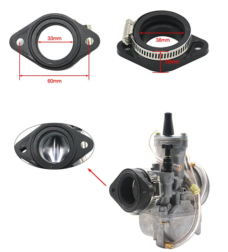 Adattatore Malossi carburatore universale moto Malossi Atv 200