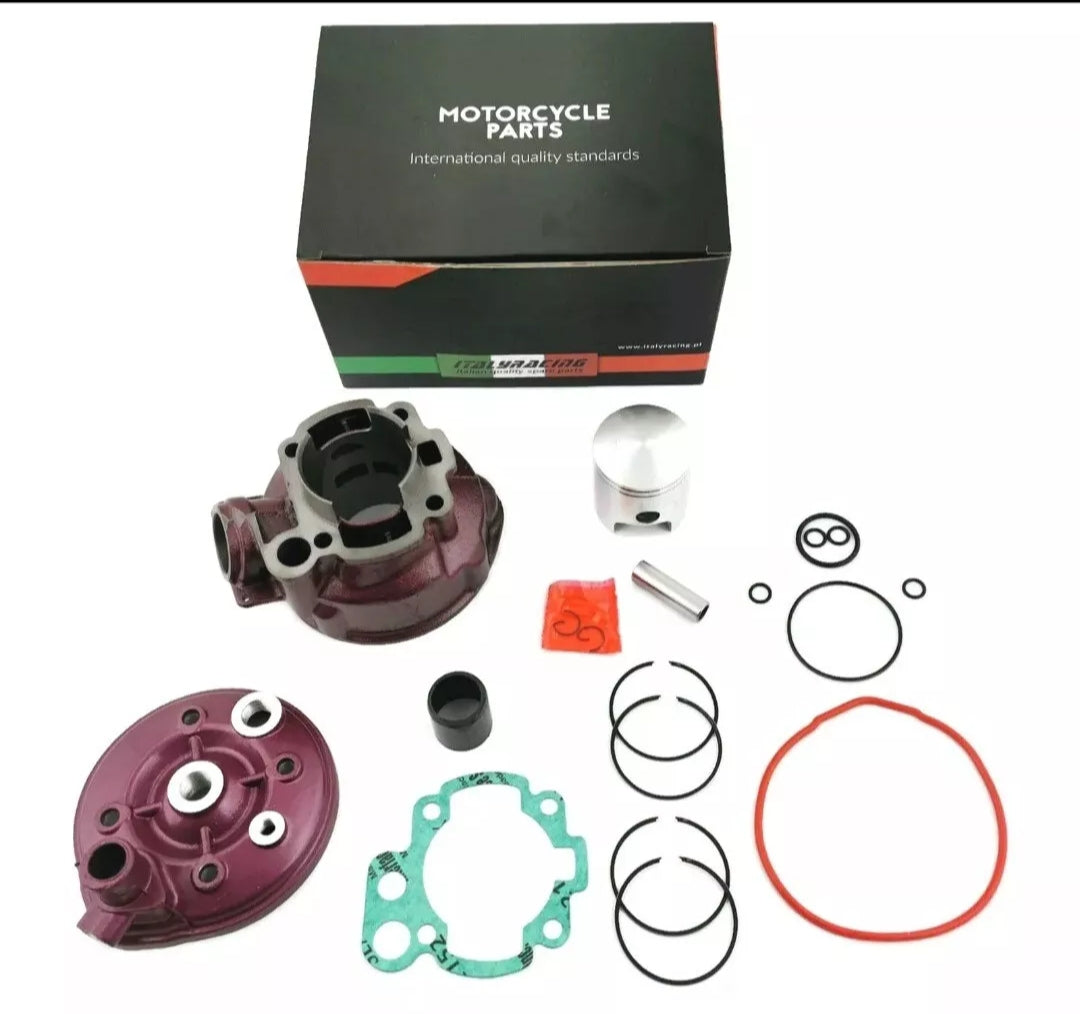 KIT CILINDRO 75 CC GRUPPO TERMICO TOP VIOLA ø49mm AM6 Minarelli 2 tempi Aprilia RS50 Yamaha DT50 TZR 50 RX RYZ SM