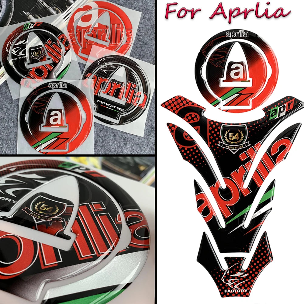 3D Motorcycle Fuel Tank Pad Sticker Decal for Aprilia April RSV4 Tuono V4 Rs 125/50 Shiver750 900 Rs660 RS4