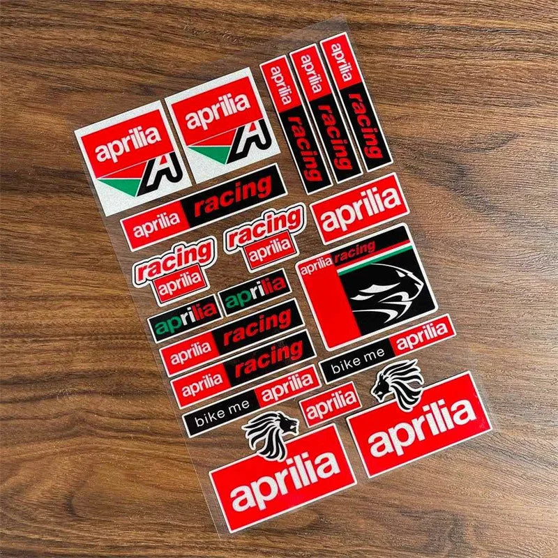 For Aprilia Sticker Motorcycle Helmet Tank Pad Tuono Shiver Caponord Tuareg GPR SR GT RS RS660 RS457 RSV4 900 750 660 457 125 50