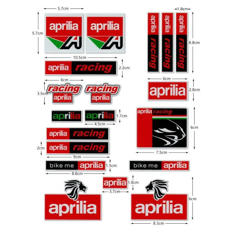 For Aprilia Sticker Motorcycle Helmet Tank Pad Tuono Shiver Caponord Tuareg GPR SR GT RS RS660 RS457 RSV4 900 750 660 457 125 50