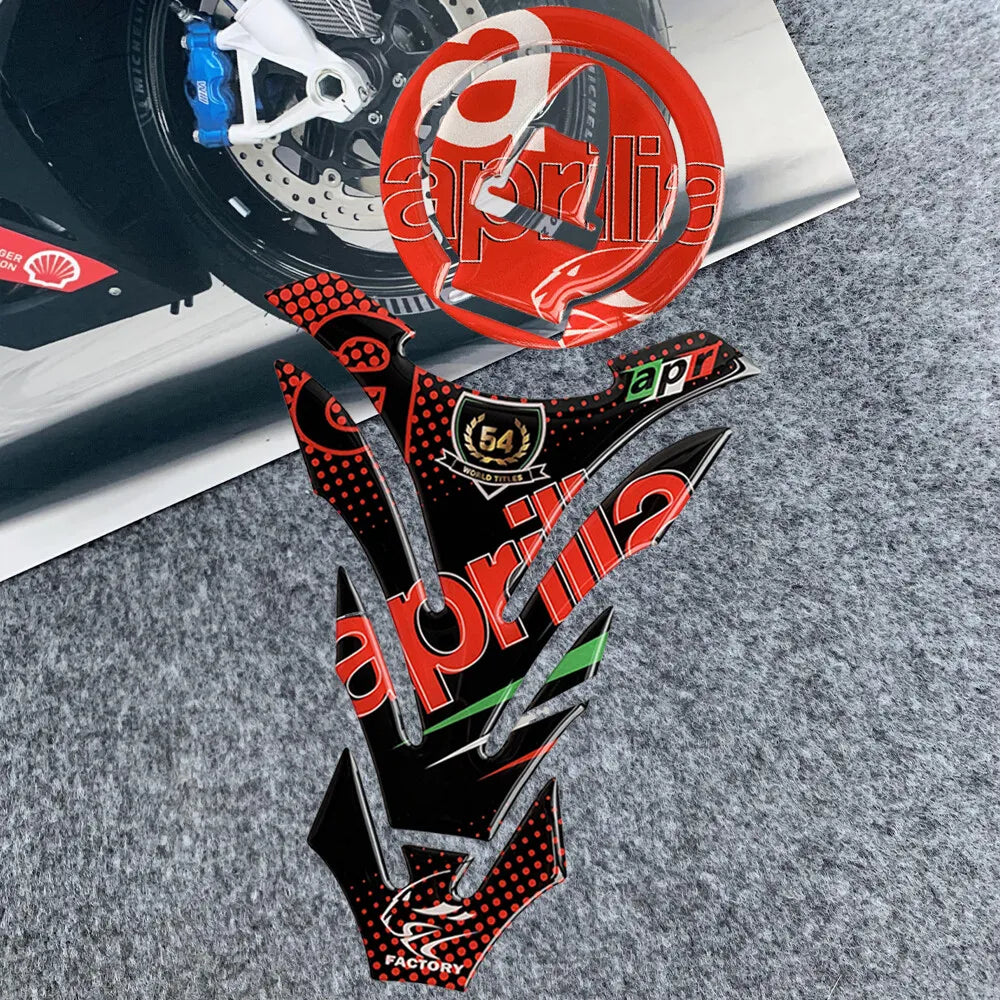 3D Motorcycle Fuel Tank Pad Sticker Decal for Aprilia April RSV4 Tuono V4 Rs 125/50 Shiver750 900 Rs660 RS4