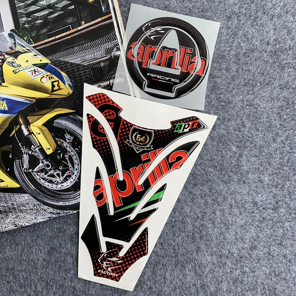 3D Motorcycle Fuel Tank Pad Sticker Decal for Aprilia April RSV4 Tuono V4 Rs 125/50 Shiver750 900 Rs660 RS4