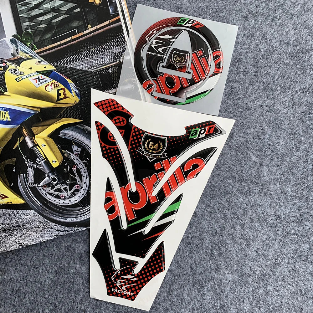 3D Motorcycle Fuel Tank Pad Sticker Decal for Aprilia April RSV4 Tuono V4 Rs 125/50 Shiver750 900 Rs660 RS4