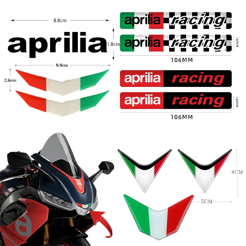 For Aprilia Stickers Motorcycle Accessories Factory Tuono Shiver GPR SR GT RS RS660 RSV4 RS4 V4 1100 900 750 660 457 150 125 50