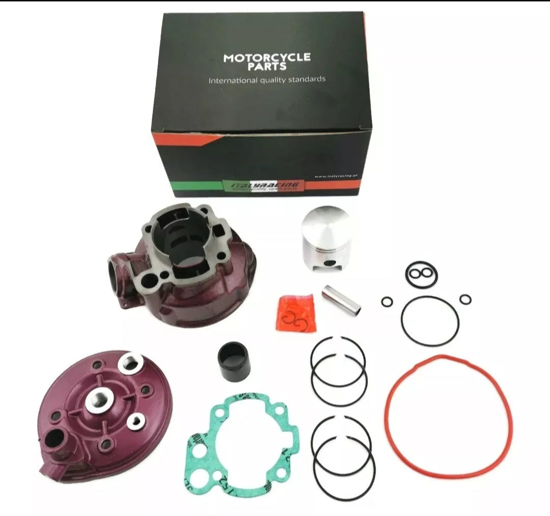 KIT CILINDRO 75 CC GRUPPO TERMICO TOP VIOLA  ø49mm AM6 Minarelli 2 tempi Aprilia RS50 Yamaha DT50 TZR 50 RX RYZ SM