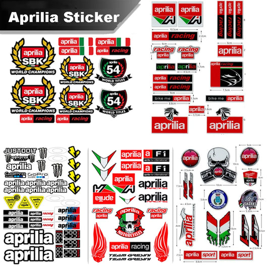 For Aprilia Sticker Motorcycle Helmet Tank Pad Tuono Shiver Caponord Tuareg GPR SR GT RS RS660 RS457 RSV4 900 750 660 457 125 50