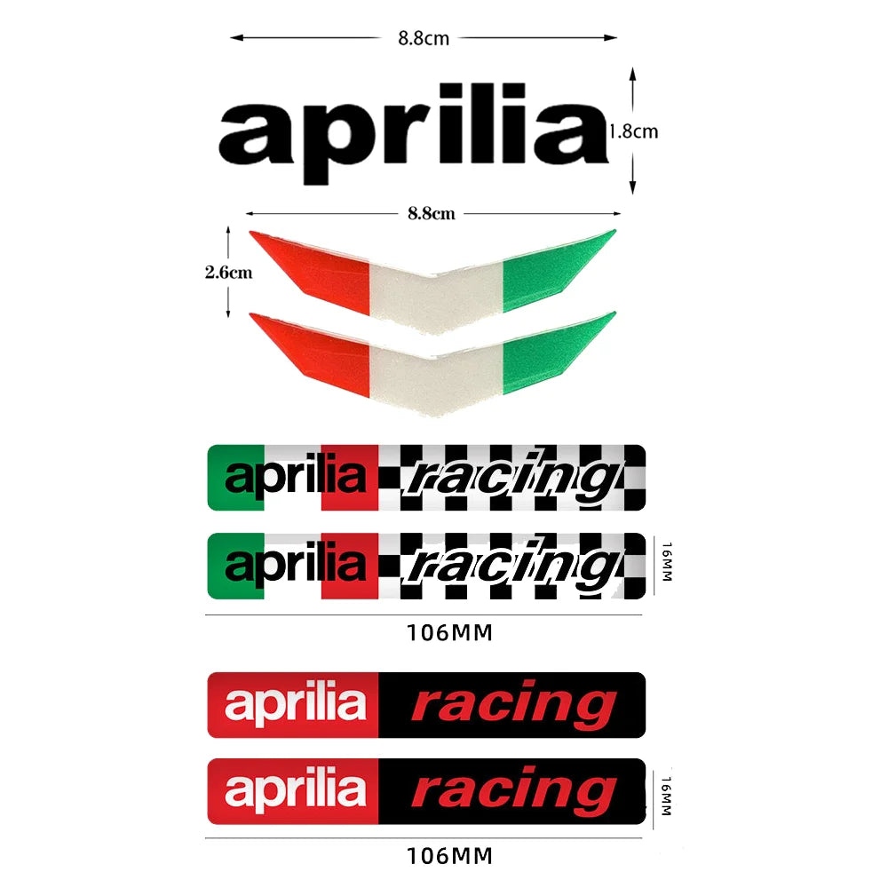 For Aprilia Stickers Motorcycle Accessories Factory Tuono Shiver GPR SR GT RS RS660 RSV4 RS4 V4 1100 900 750 660 457 150 125 50